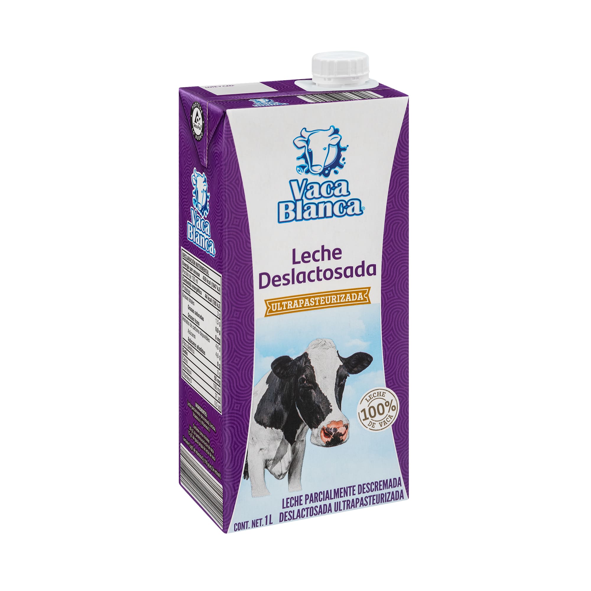 Leche UHT Deslactosada Vaca Blanca 1L - Image 2