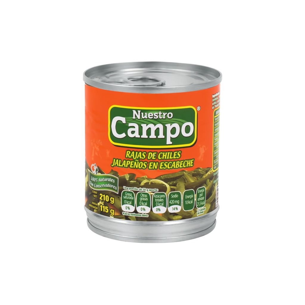Chile rajas verdes Nuestro Campo | Tiendas 3b
