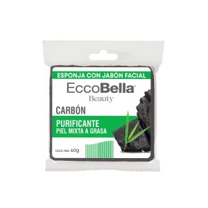 Esponjabon Facial Carbón Ecco Bella