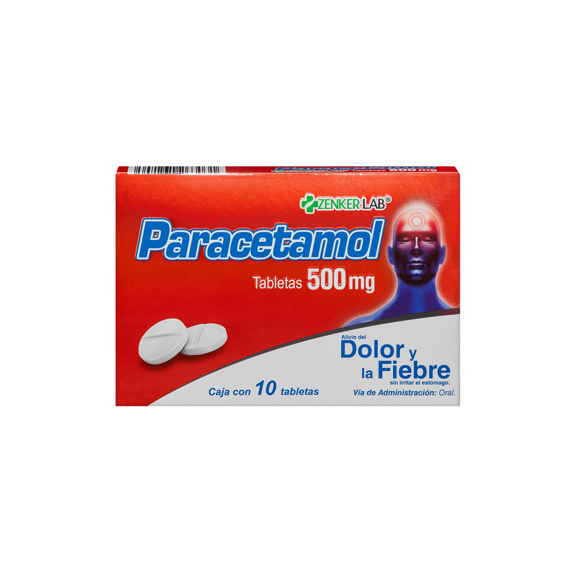 Analgésico Paracetamol 500 mg Zenker Lab