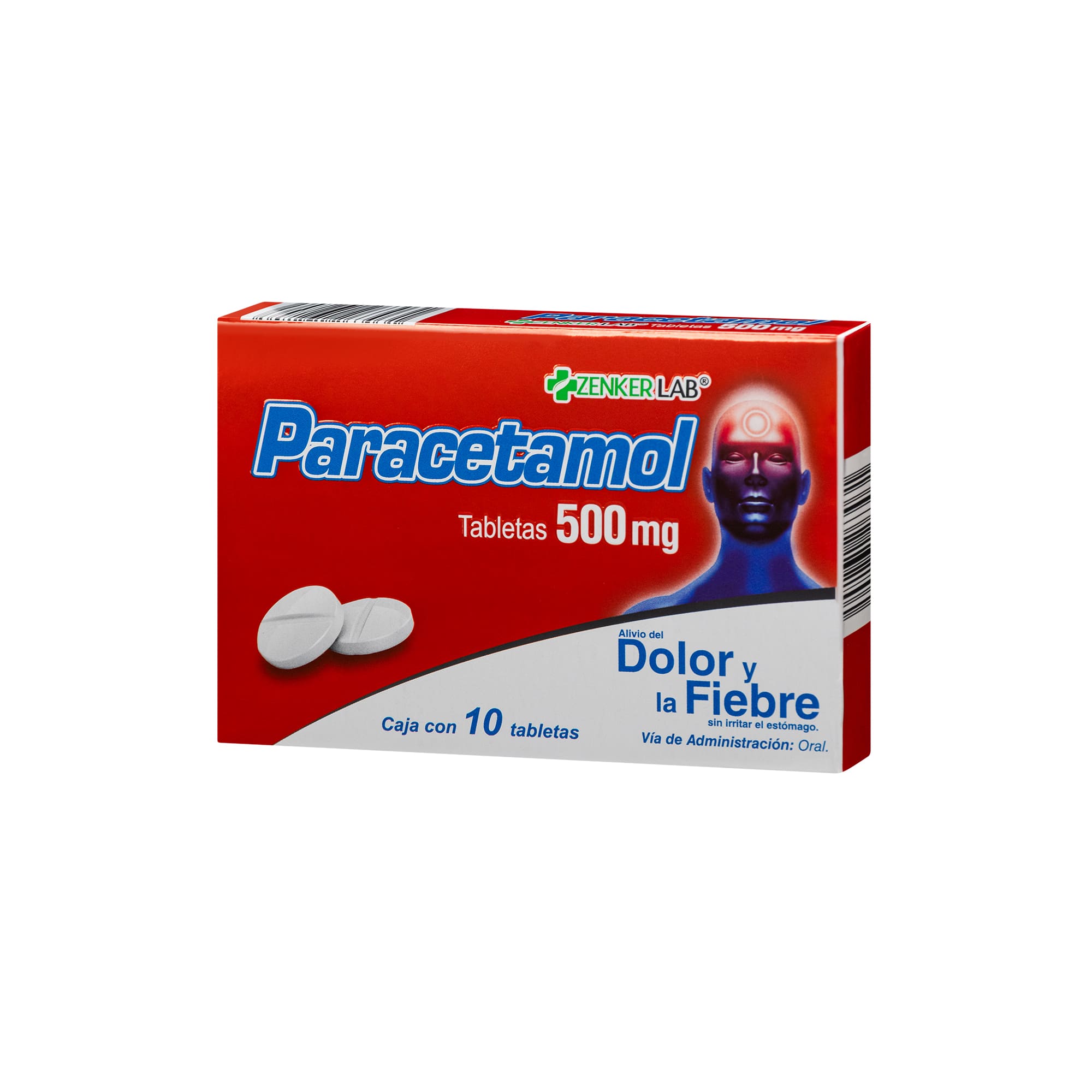 Analgésico Paracetamol 500 mg Zenker Lab - Image 2