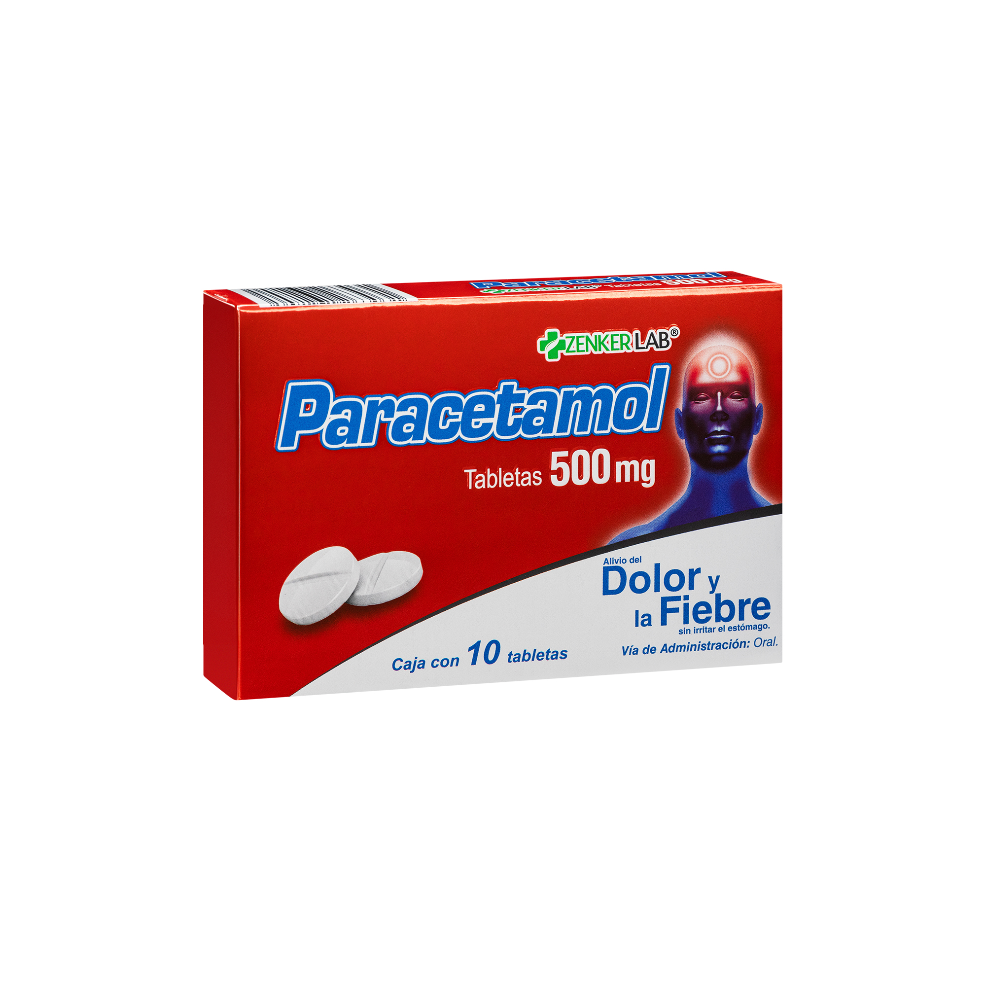 Analgésico Paracetamol 500 mg Zenker Lab - Image 2