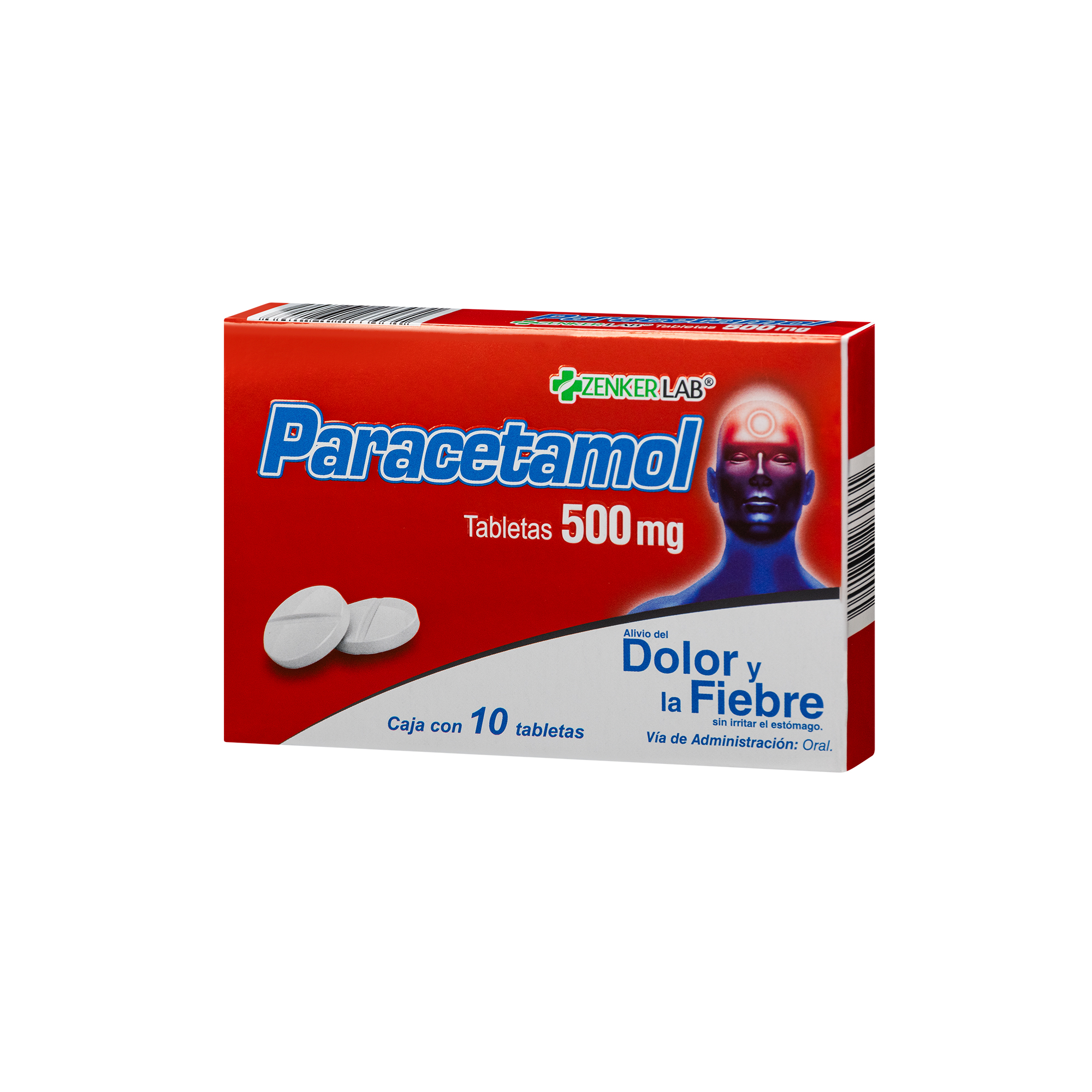 Analgésico Paracetamol 500 mg Zenker Lab - Image 3