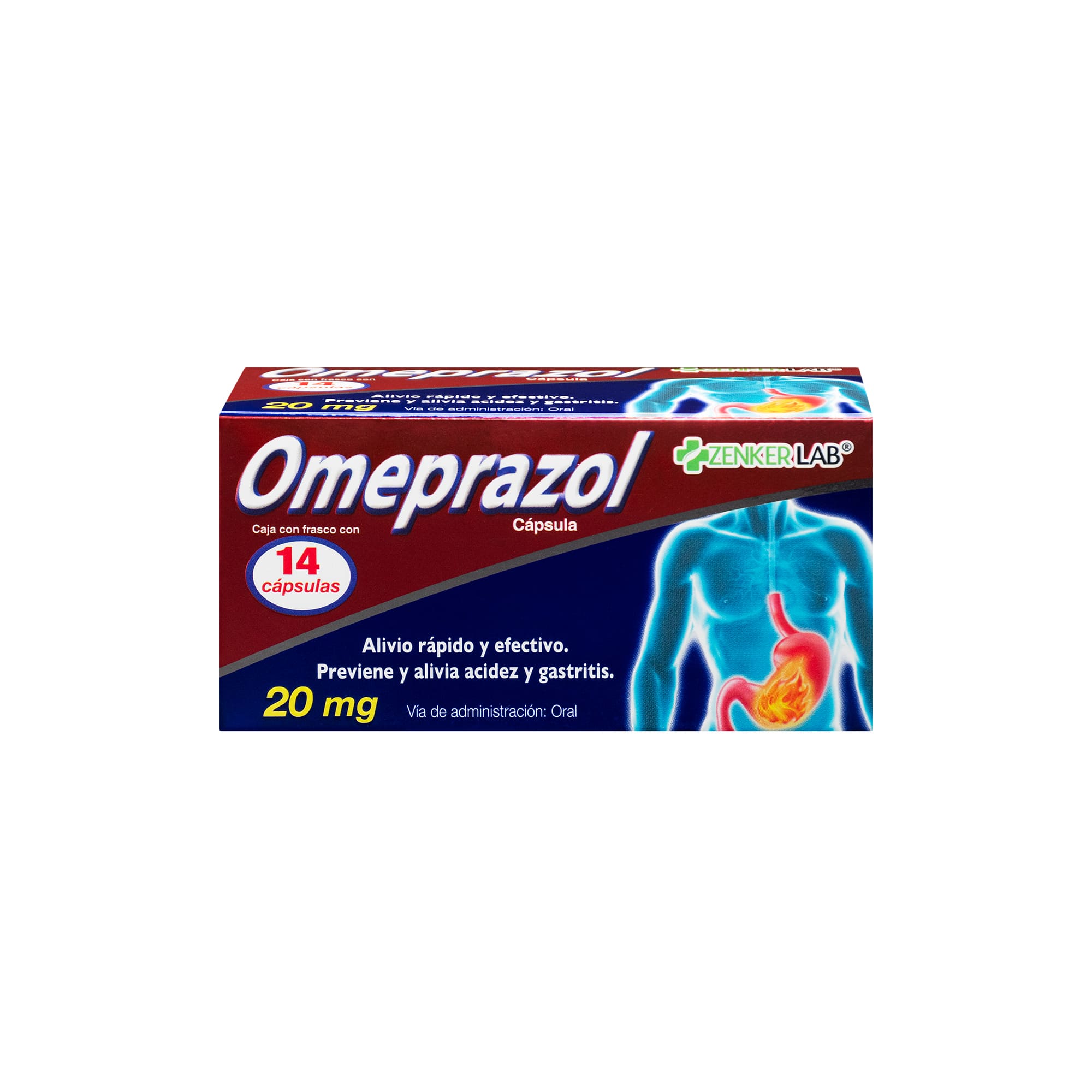 Antiácido Omeprazol 20 mg Zenker Lab