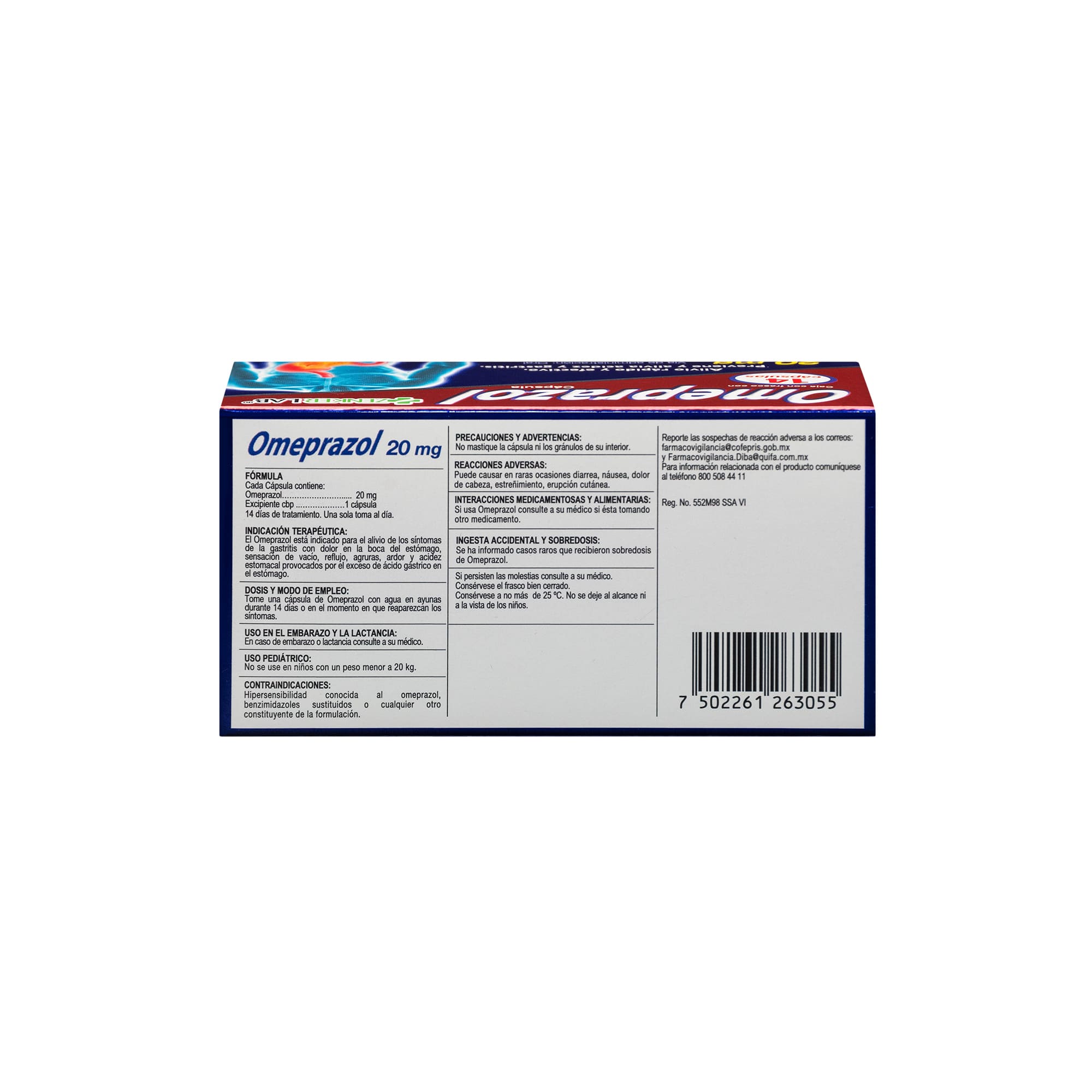 Antiácido Omeprazol 20 mg Zenker Lab - Image 4