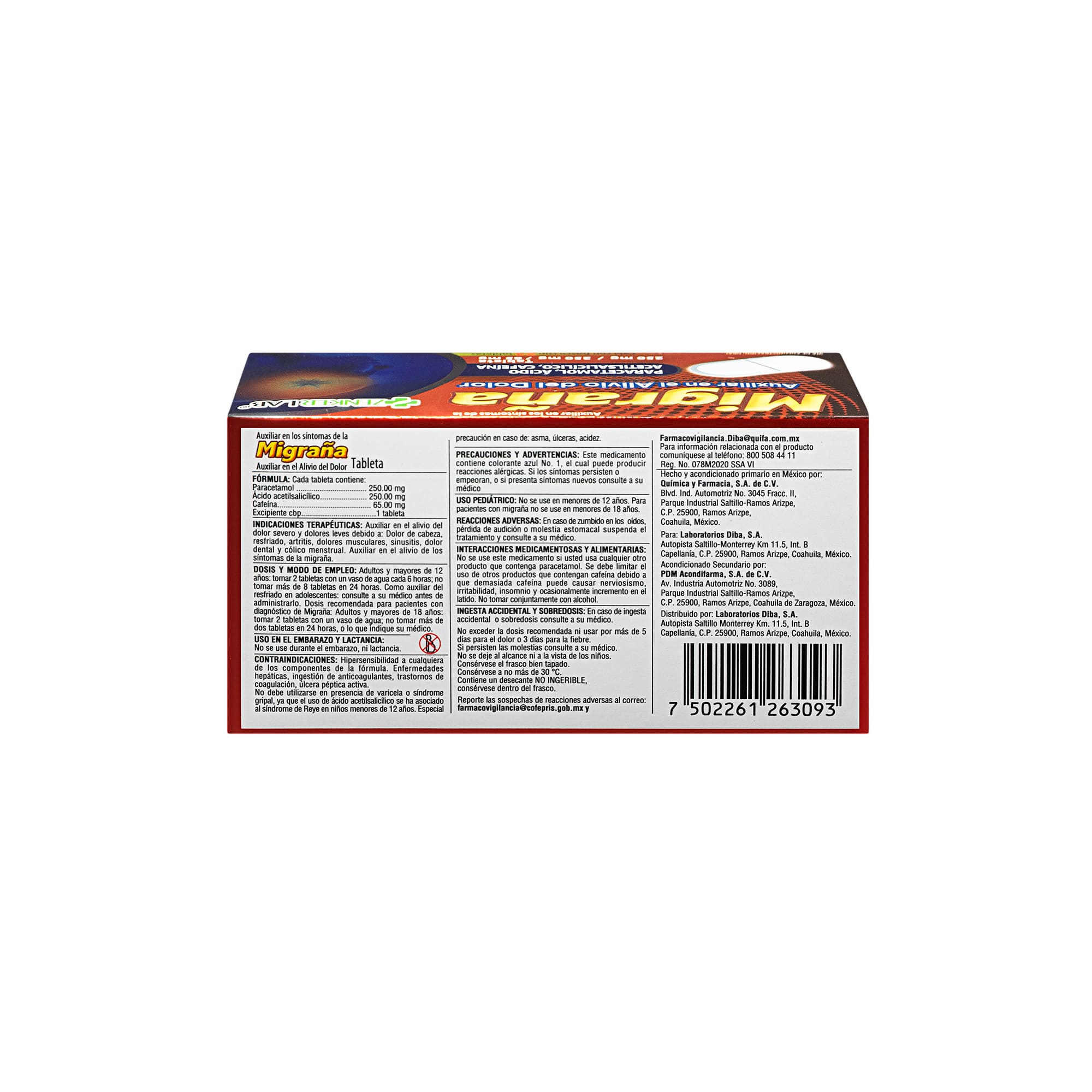 Analgésico Migraña 24 Tabletas Zenker Lab - Image 4