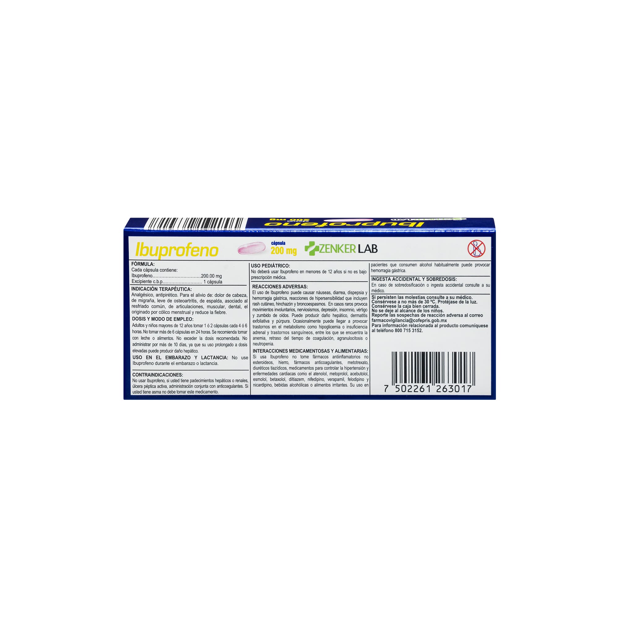 Analgésico Ibuprofeno 200mg 10C Zenker Lab - Image 4