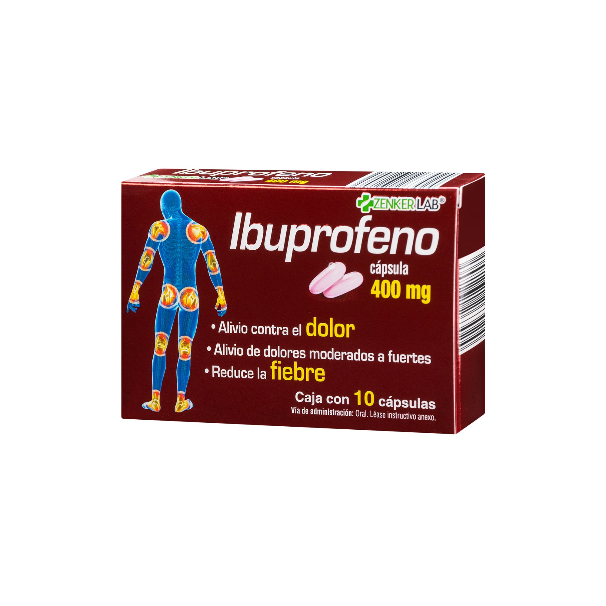 Analgésico Ibuprofeno 400mg 10C Zenker Lab - Image 3