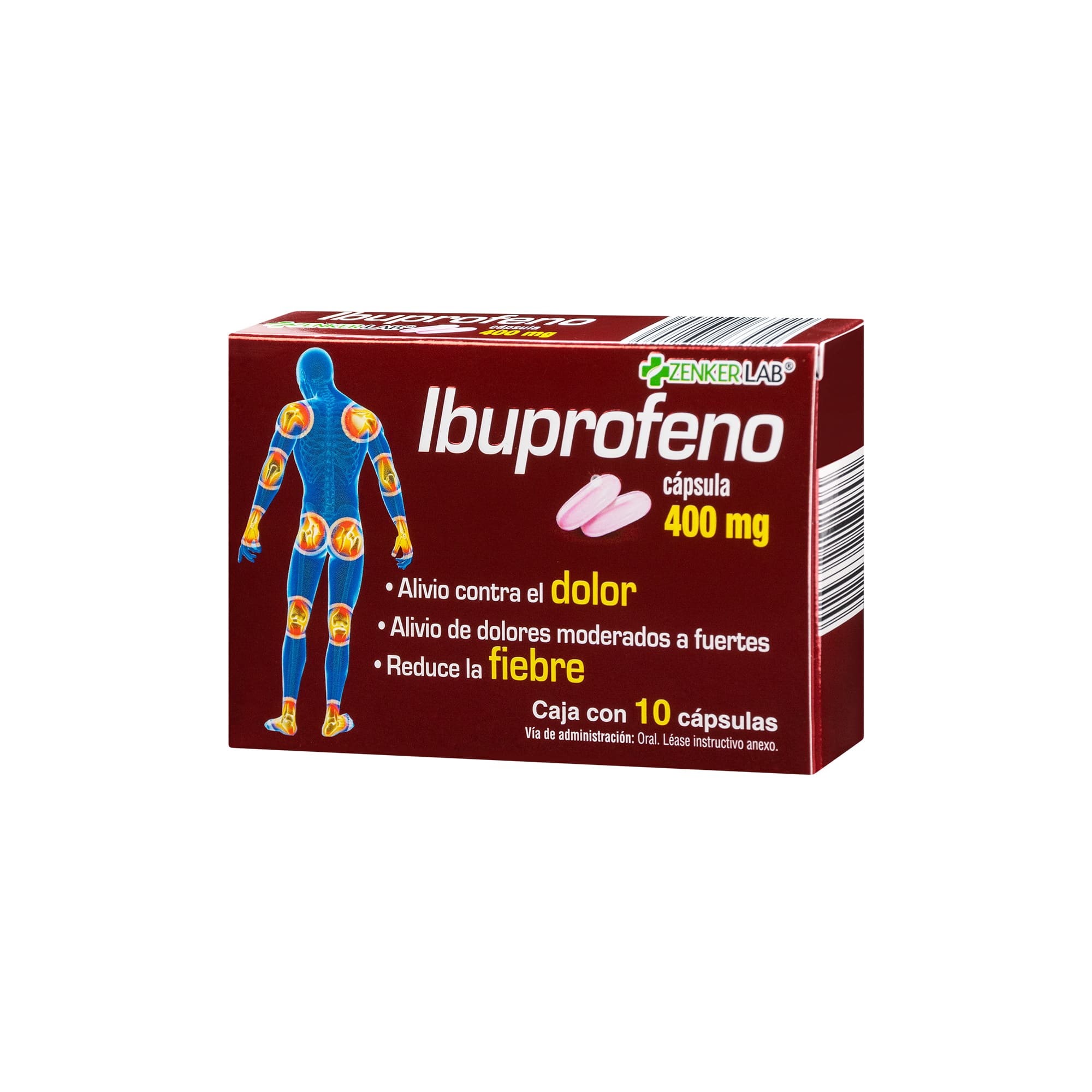 Analgésico Ibuprofeno 400mg 10C Zenker Lab - Image 3