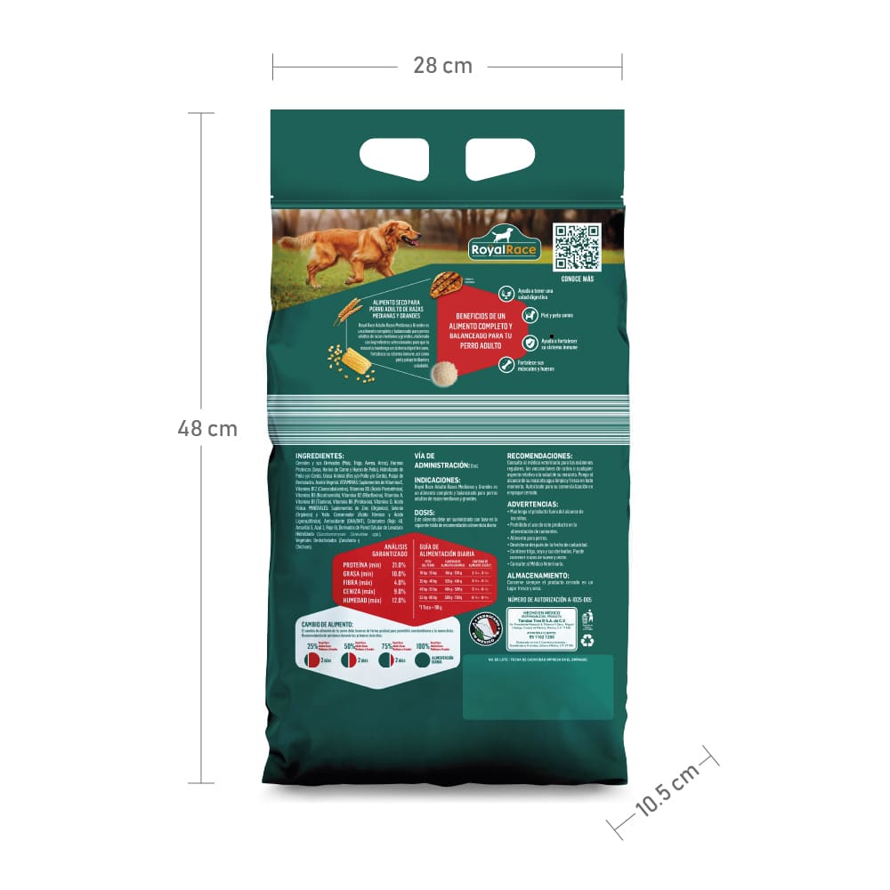 Perro Adulto Razas Medianas y Grandes 4kg Royal Race - Image 2