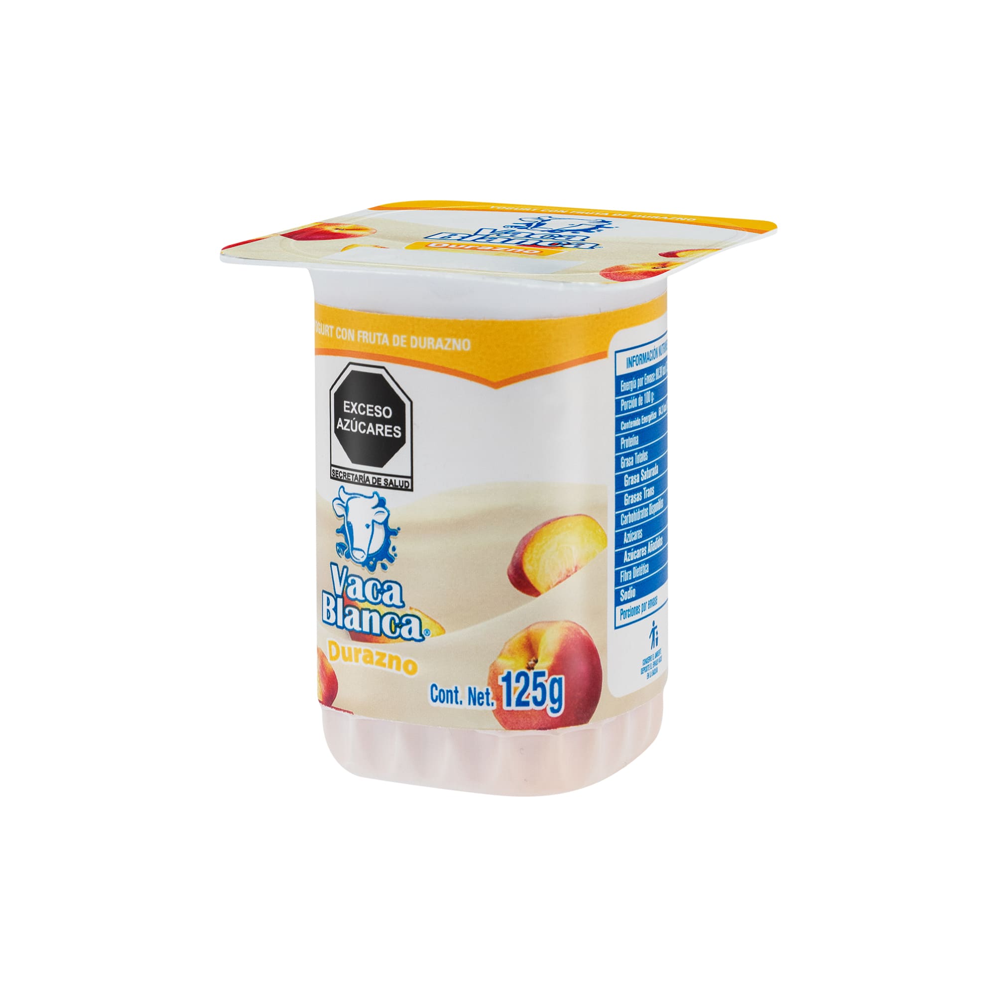 Yogurt con fruta de durazno 125g - Image 2