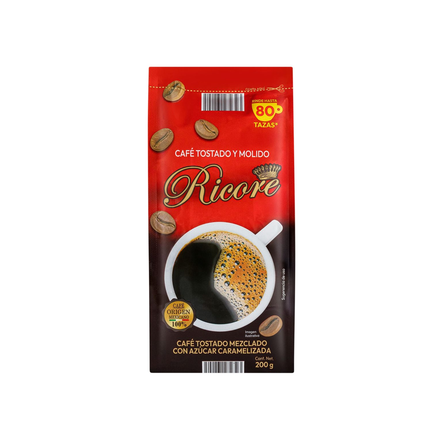 Café tostado y molido (200g) Ricore | Tiendas 3b