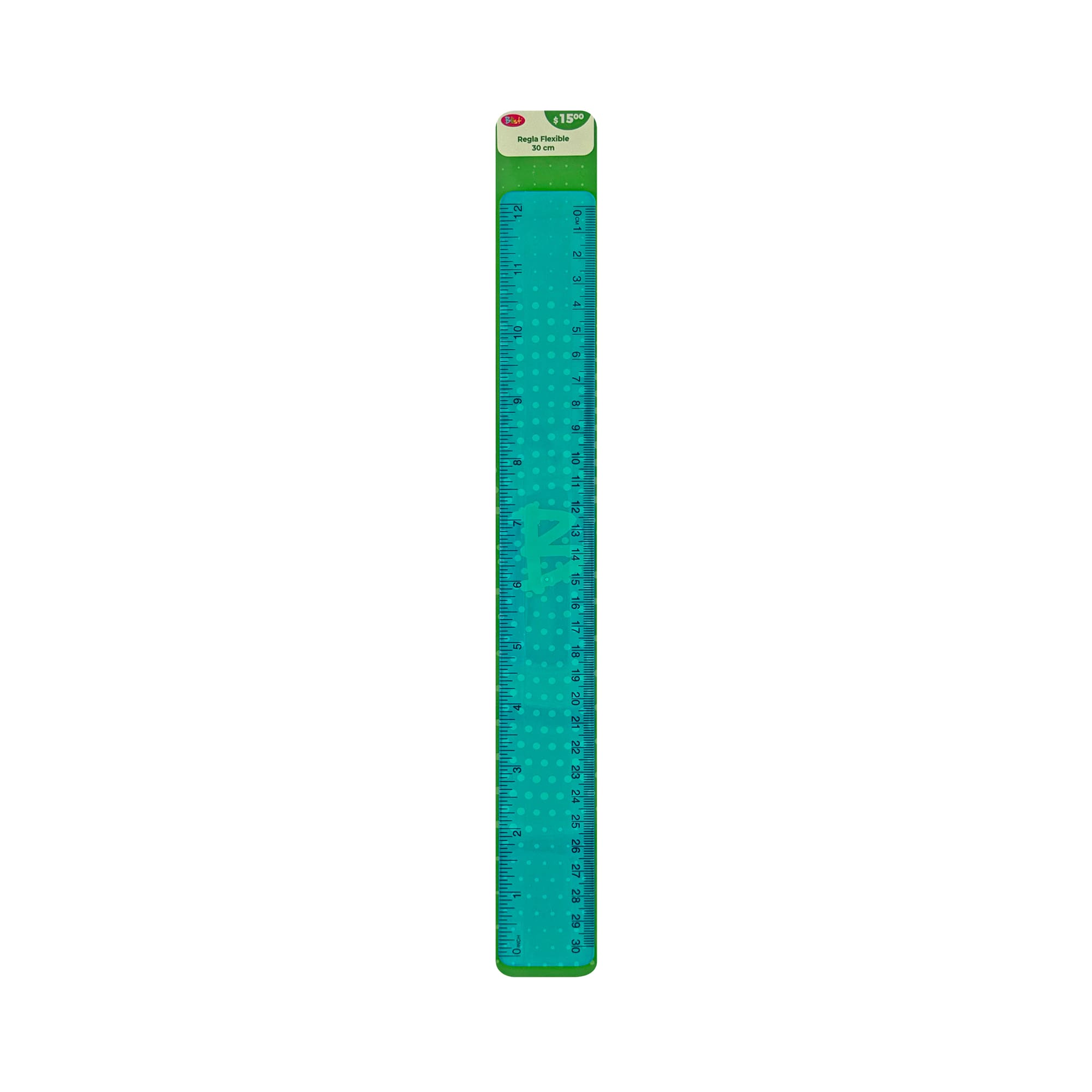 Regla Flexible azul Blist